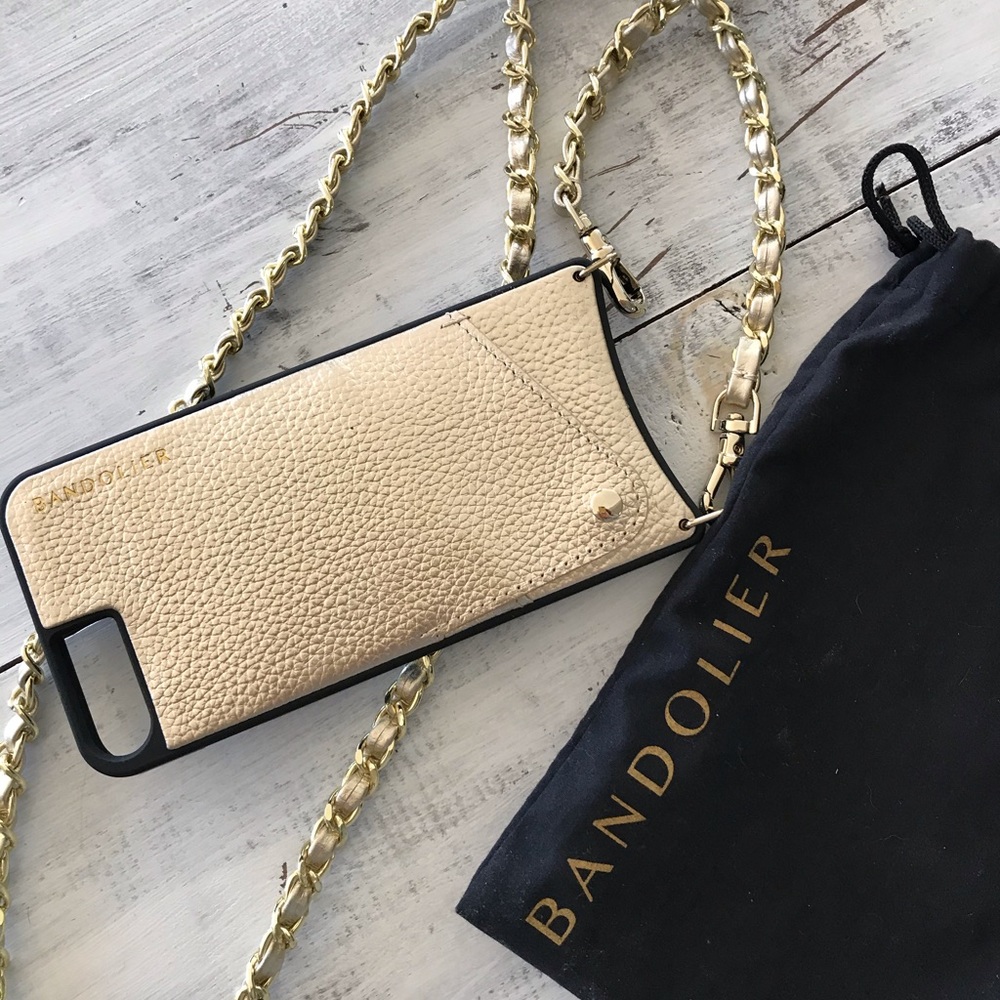 Leather Chain Crossbody Gold iphone 8 7 6 Plus